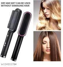 Hair Straightener brush for Women & Men, with 5 Temperature Control