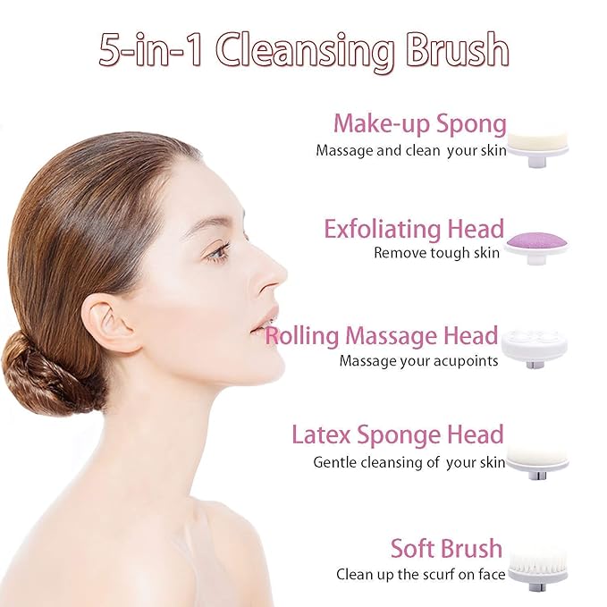 5 in 1 Portable Electric Facial Massager For All Skin