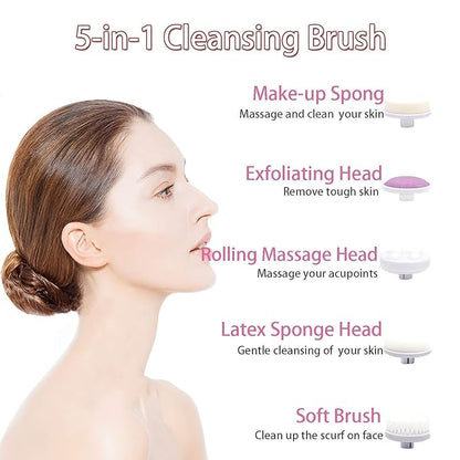 5 in 1 Portable Electric Facial Massager For All Skin
