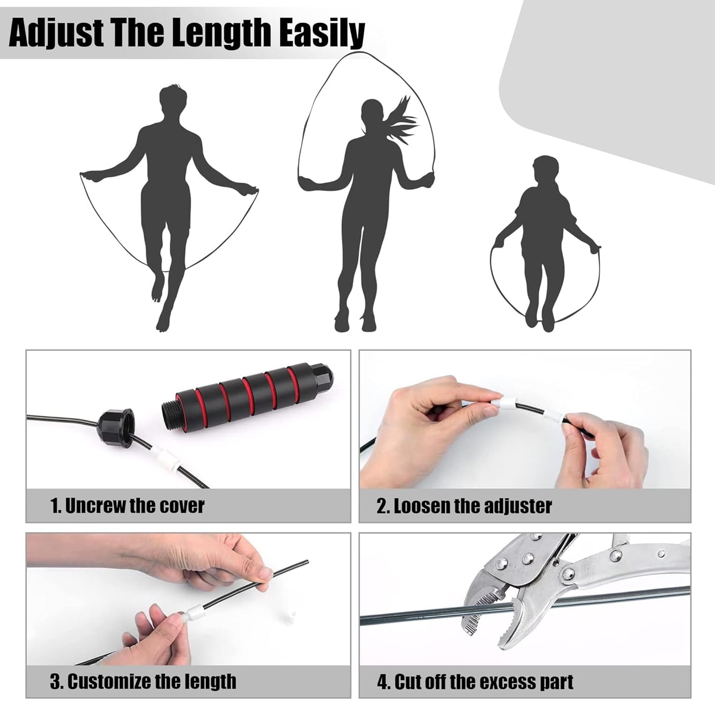 Jump Rope with Pvc Handle, Multicolor