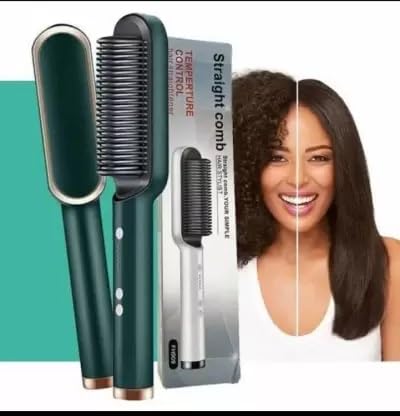 Hair Straightener brush for Women & Men, with 5 Temperature Control