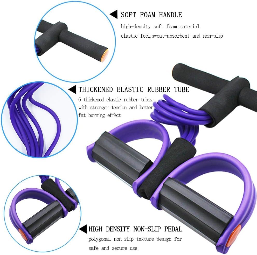 8 tube Multifunction Pedal Resistance Band Trainer