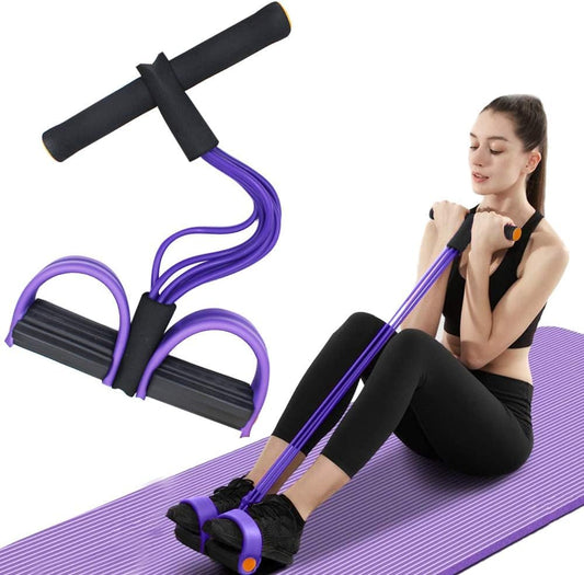4-Tube Yoga Pedal Puller Resistance Band Fitness Equipment