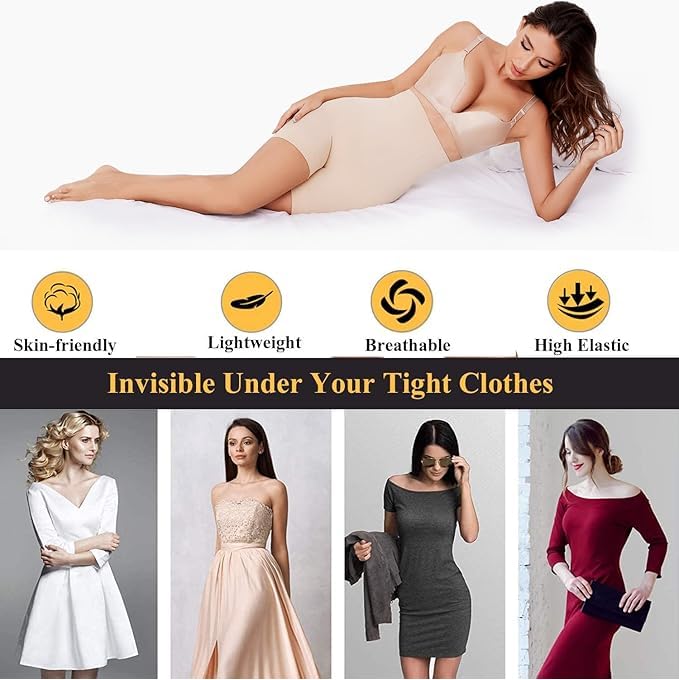 4-in-1 Shaper - Quick Slim Shape Wear Tummy, Back, Thighs, Hips - Black/Effective Seamless