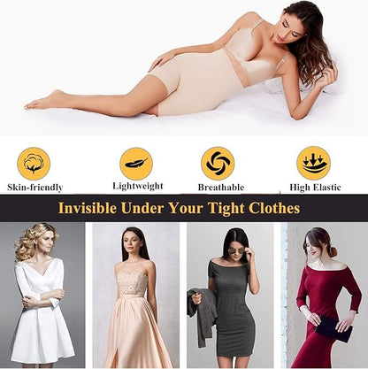 4-in-1 Shaper - Quick Slim Shape Wear Tummy, Back, Thighs, Hips - Black/Effective Seamless