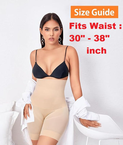 4-in-1 Shaper - Quick Slim Shape Wear Tummy, Back, Thighs, Hips - Black/Effective Seamless