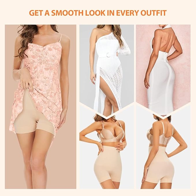 4-in-1 Shaper - Quick Slim Shape Wear Tummy, Back, Thighs, Hips - Black/Effective Seamless
