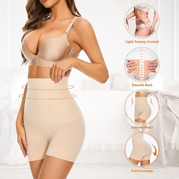 4-in-1 Shaper - Quick Slim Shape Wear Tummy, Back, Thighs, Hips - Black/Effective Seamless