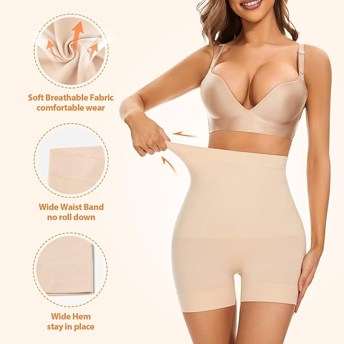 4-in-1 Shaper - Quick Slim Shape Wear Tummy, Back, Thighs, Hips - Black/Effective Seamless