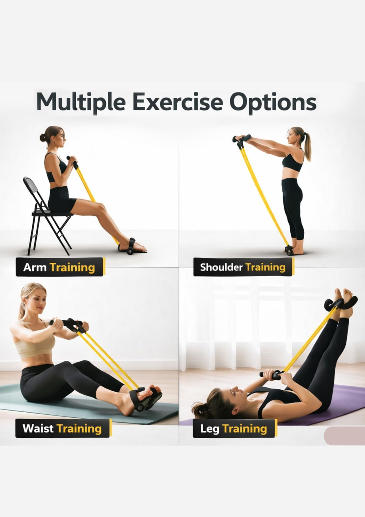 8 tube Multifunction Pedal Resistance Band Trainer