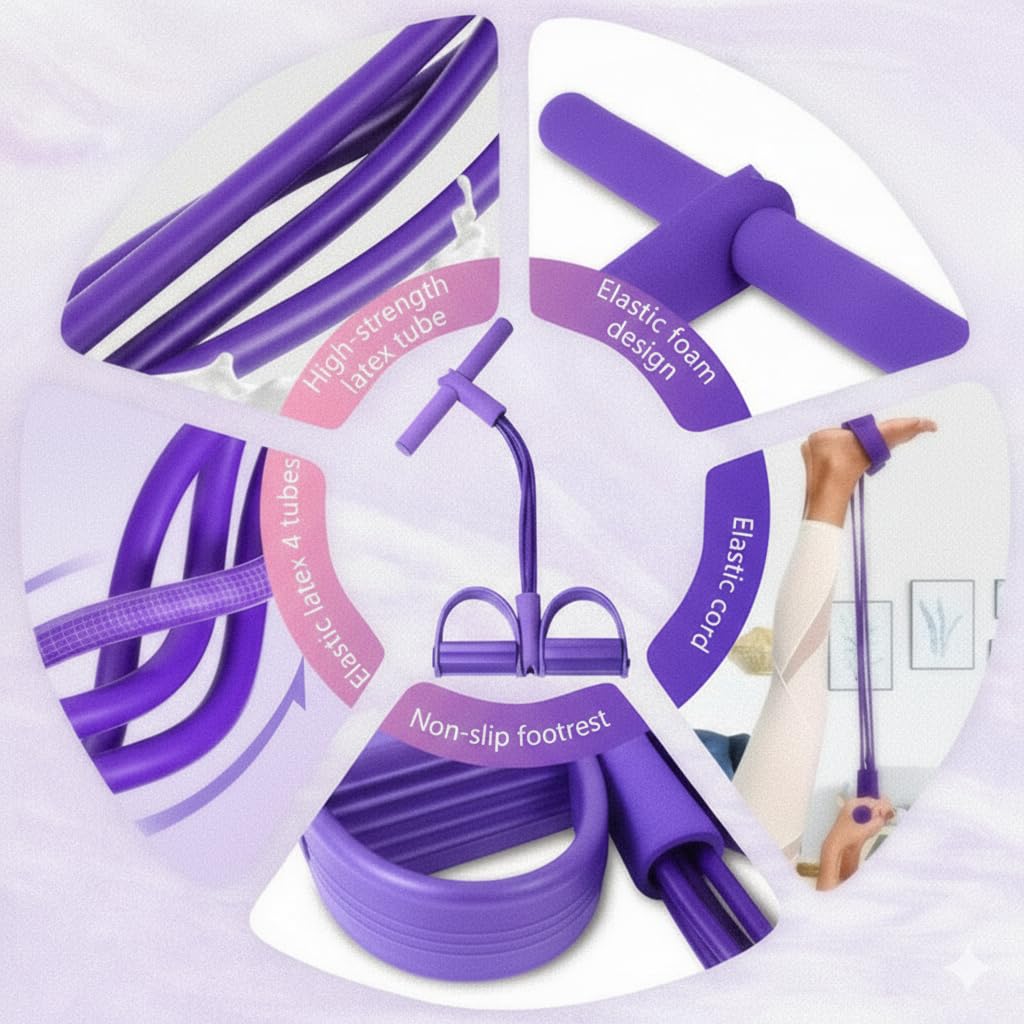 8 tube Multifunction Pedal Resistance Band Trainer